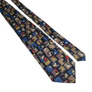 Vintage Disney Mickey Mouse Tie Works Los Angeles All Silk Cartoon Collectable
